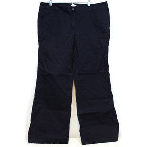 Land's End Women Black Pants Slacks Modern Fit 1 size 16 x 32" NWT Pocket Button